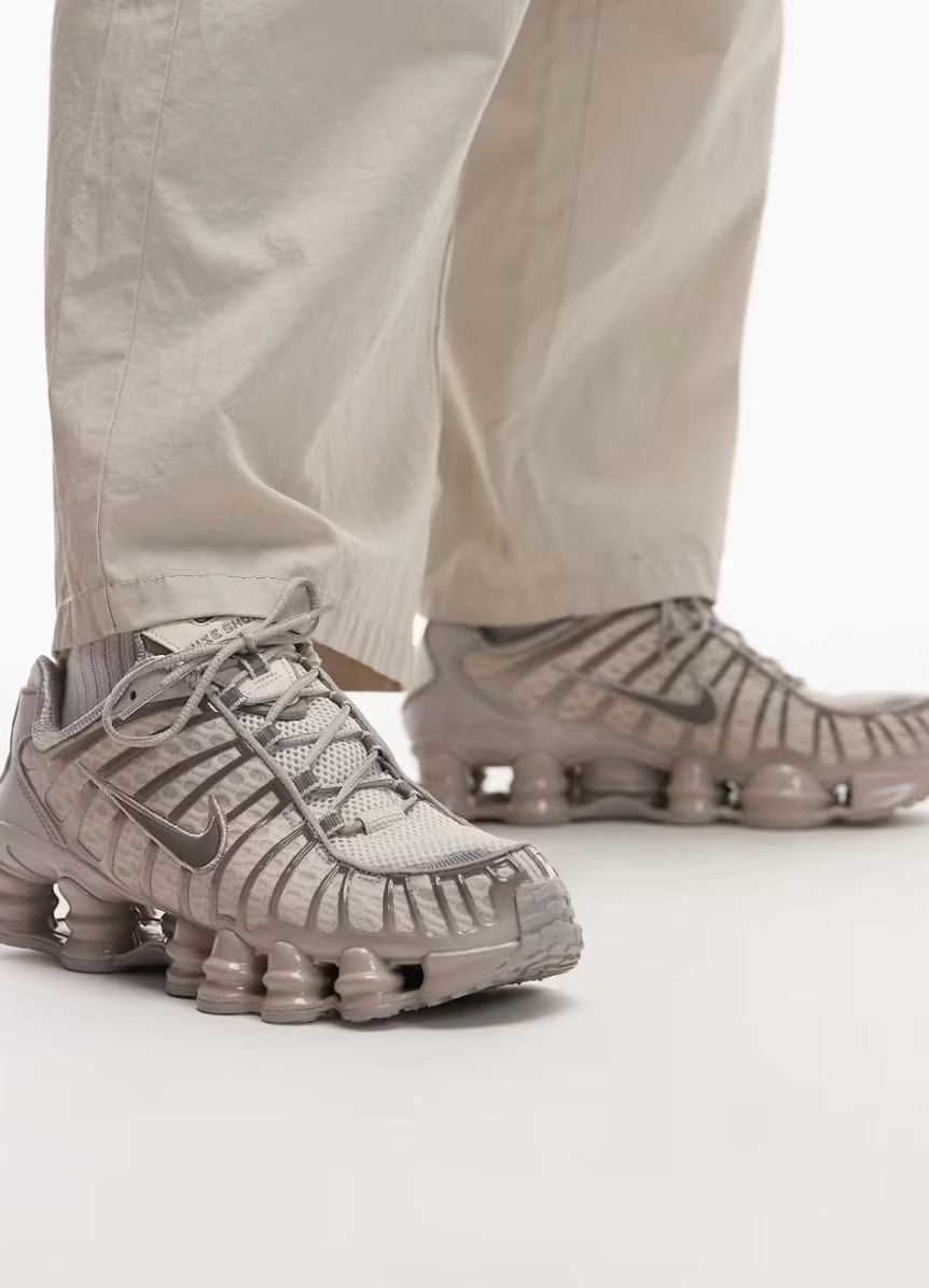 Nike Shox TL Trainers in Beige