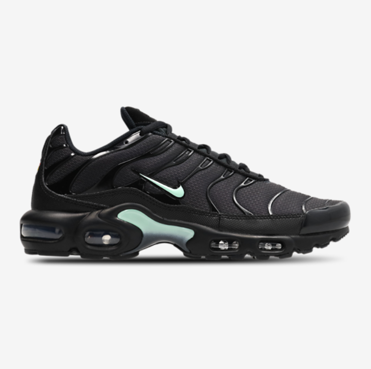 Nike Air Max TN Tuned 1 Trainers in Black-Mint Foam-Dk Smoke Grey