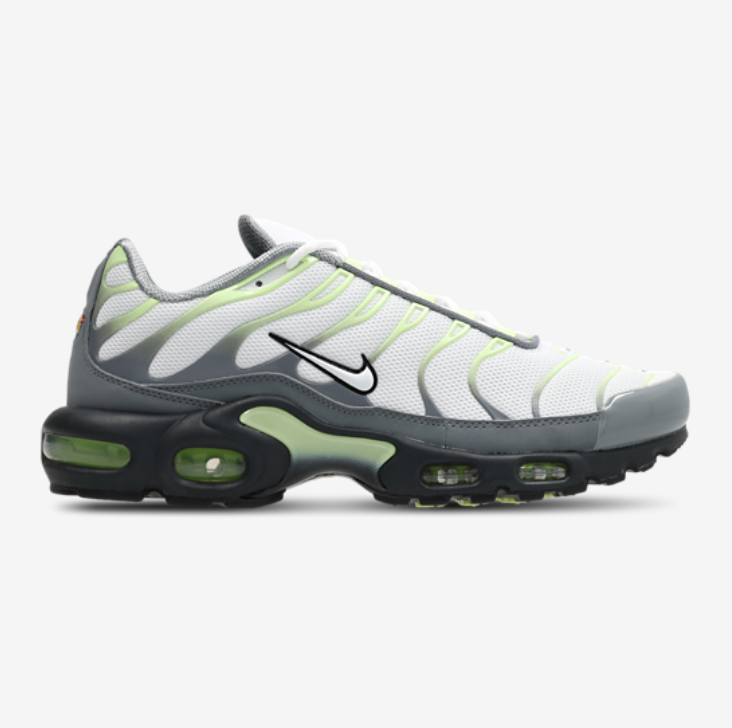 Nike Air Max Tuned TN 1 Trainers in Cool Grey-White-Lt Liquid Lime