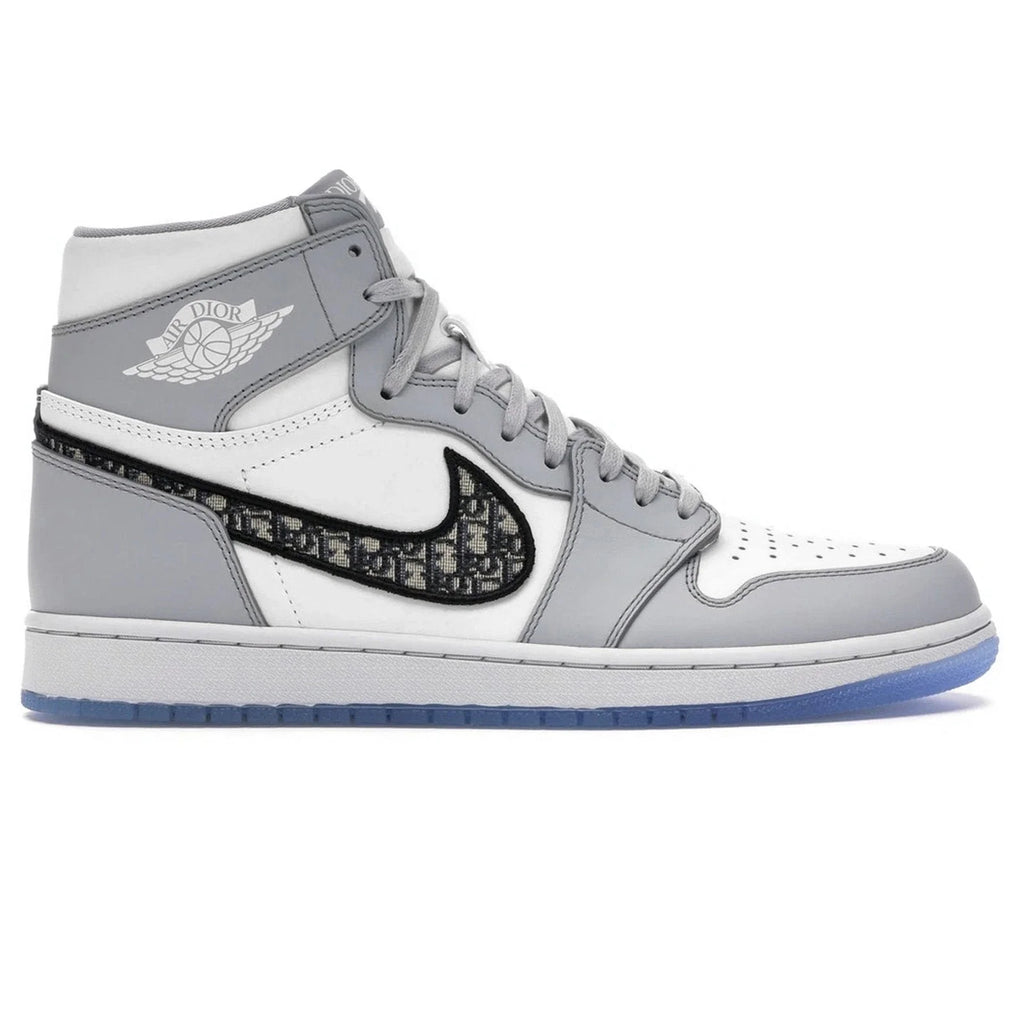 Dior x Air Jordan 1 High Trainers in Wolf Grey and Sail