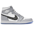 Dior x Air Jordan 1 High Trainers in Wolf Grey and Sail