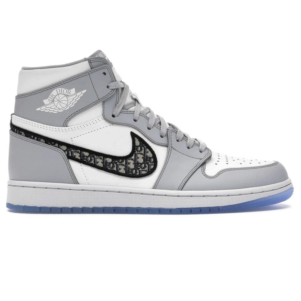 Dior x Air Jordan 1 High Trainers in Wolf Grey and Sail