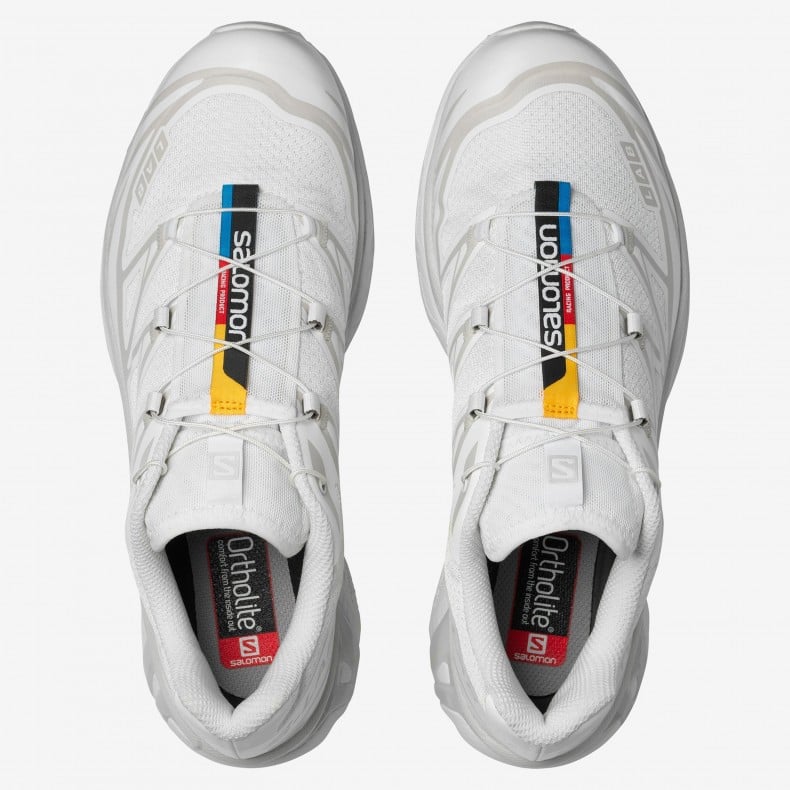 Salomon XT-6 Unisex Trainers in White and Lunar Rock